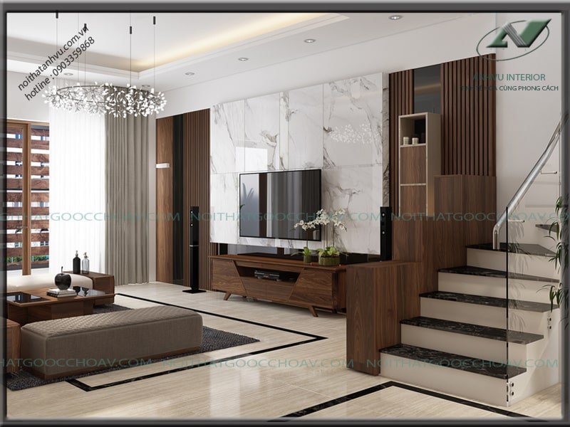 Thiết kế nội thất nhà hiện đại Mr. Chinh - Đầm Trấu 3 Thiết kế nội thất nhà đẹp hiện đại - Nội thất Anh Vũ