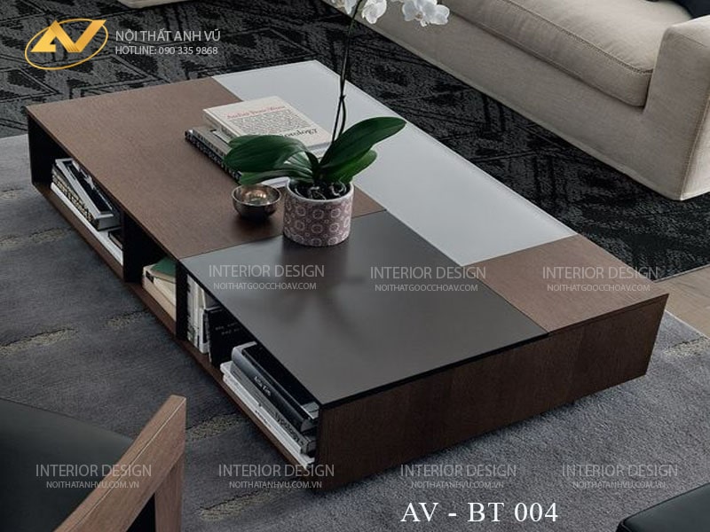 Bàn trà gỗ óc chó: Nội thất cho không gian hoàn hảo 29 Bàn trà gỗ óc chó hiện đại tại nội thất Anh Vũ