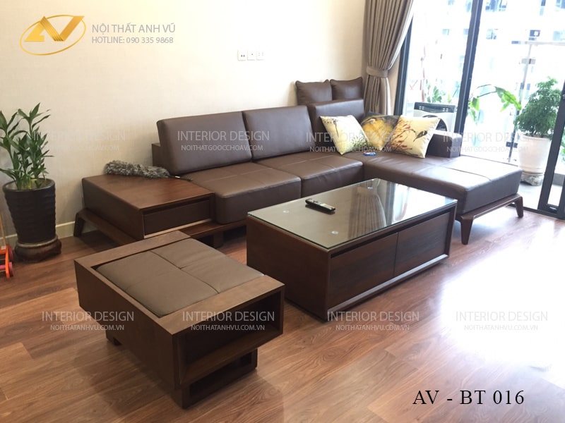 Bàn trà gỗ óc chó: Nội thất cho không gian hoàn hảo 21 Bàn trà gỗ óc chó hiện đại tại nội thất Anh Vũ