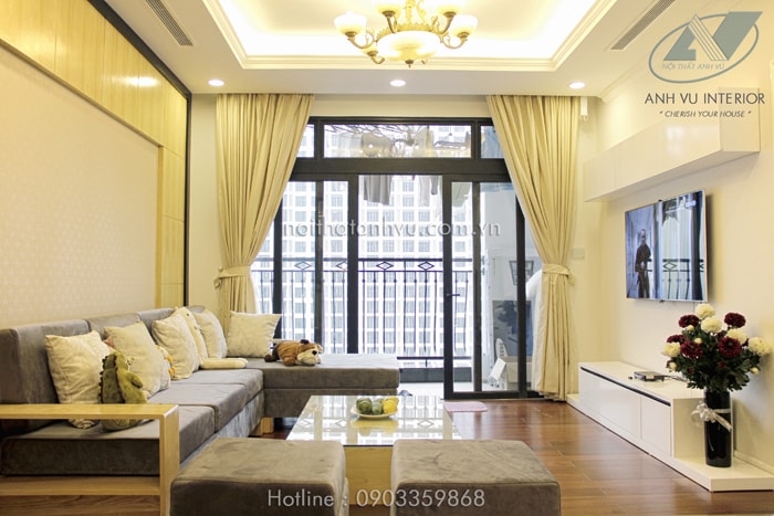 Thi công nội thất chung cư tiện nghi Mr. Chương - Royal City 2 Nội thất chung cư tiện nghi - Nội thất Anh Vũ