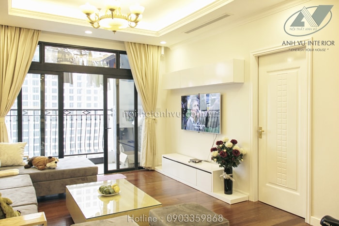 Thi công nội thất chung cư tiện nghi Mr. Chương - Royal City 4 Nội thất chung cư tiện nghi - Nội thất Anh Vũ