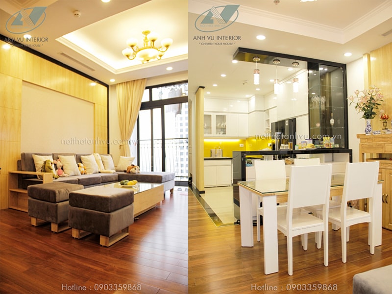 Thi công nội thất chung cư tiện nghi Mr. Chương - Royal City 8 Nội thất chung cư tiện nghi - Nội thất Anh Vũ