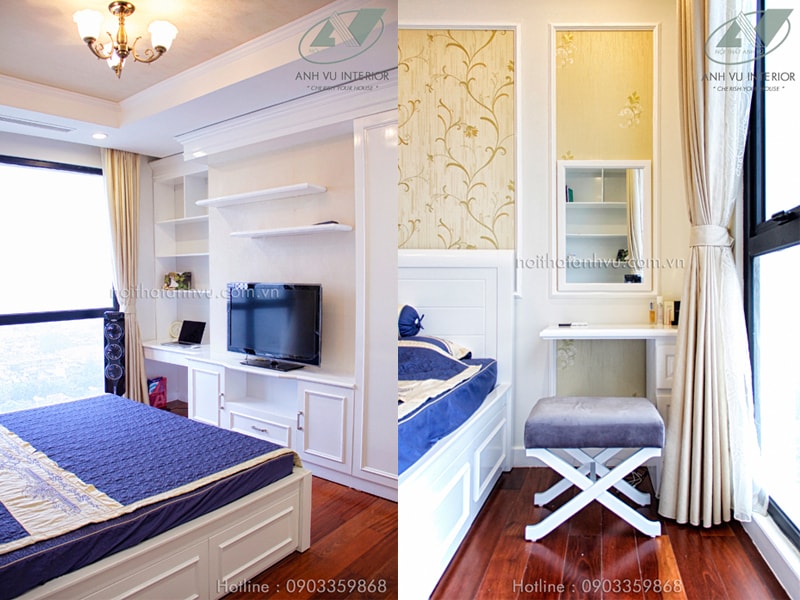 Thi công nội thất chung cư tiện nghi Mr. Chương - Royal City 11 Nội thất chung cư tiện nghi - Nội thất Anh Vũ