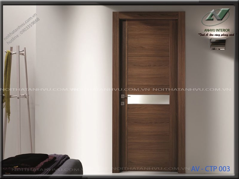 Mẫu cửa gỗ óc chó cao cấp - Nội thất Anh Vũ