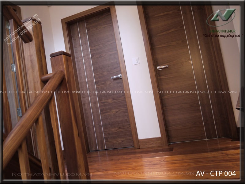 Mẫu cửa gỗ óc chó cao cấp - Nội thất Anh Vũ