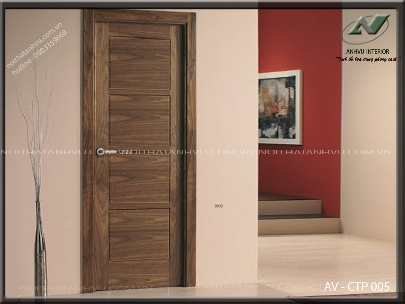 Mẫu cửa gỗ óc chó cao cấp - Nội thất Anh Vũ