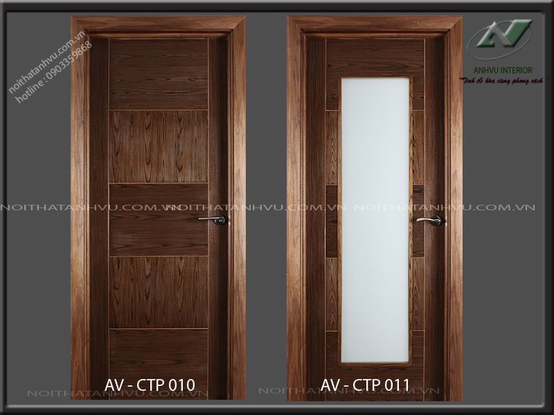 Mẫu cửa gỗ óc chó cao cấp - Nội thất Anh Vũ