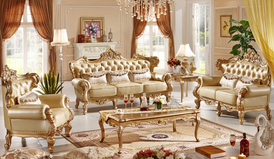Mẫu sofa phòng khách bọc lụa đẹp