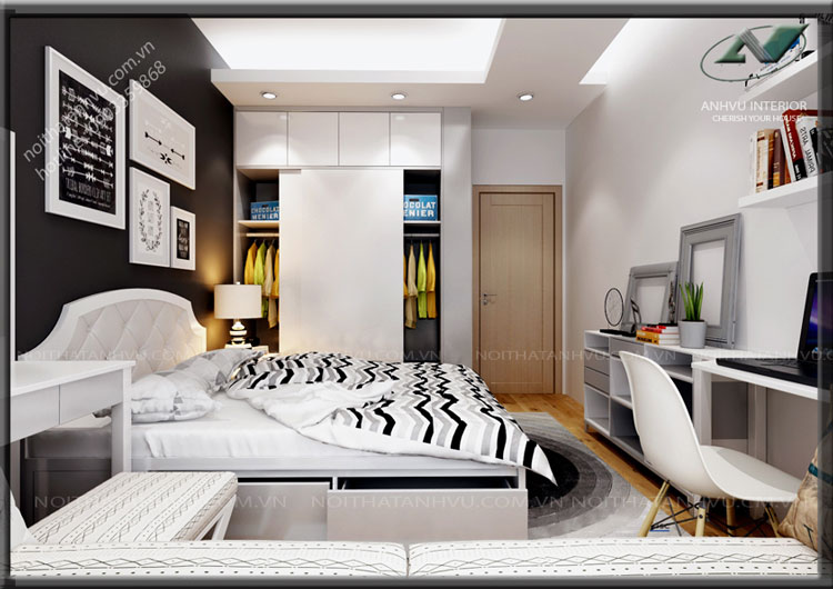 Thiết kế nội thất chung cư cao cấp Mrs. Trang 9 Thiết kế nội thất chung cư cao cấp - Nội thất Anh Vũ