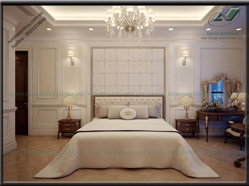 Thiết kế nội thất chung cư tân cổ điển Mr. Dũng - Royal City 10 Thiết kế nội thất chung cư tân cổ điển - Nội thất Anh vũ
