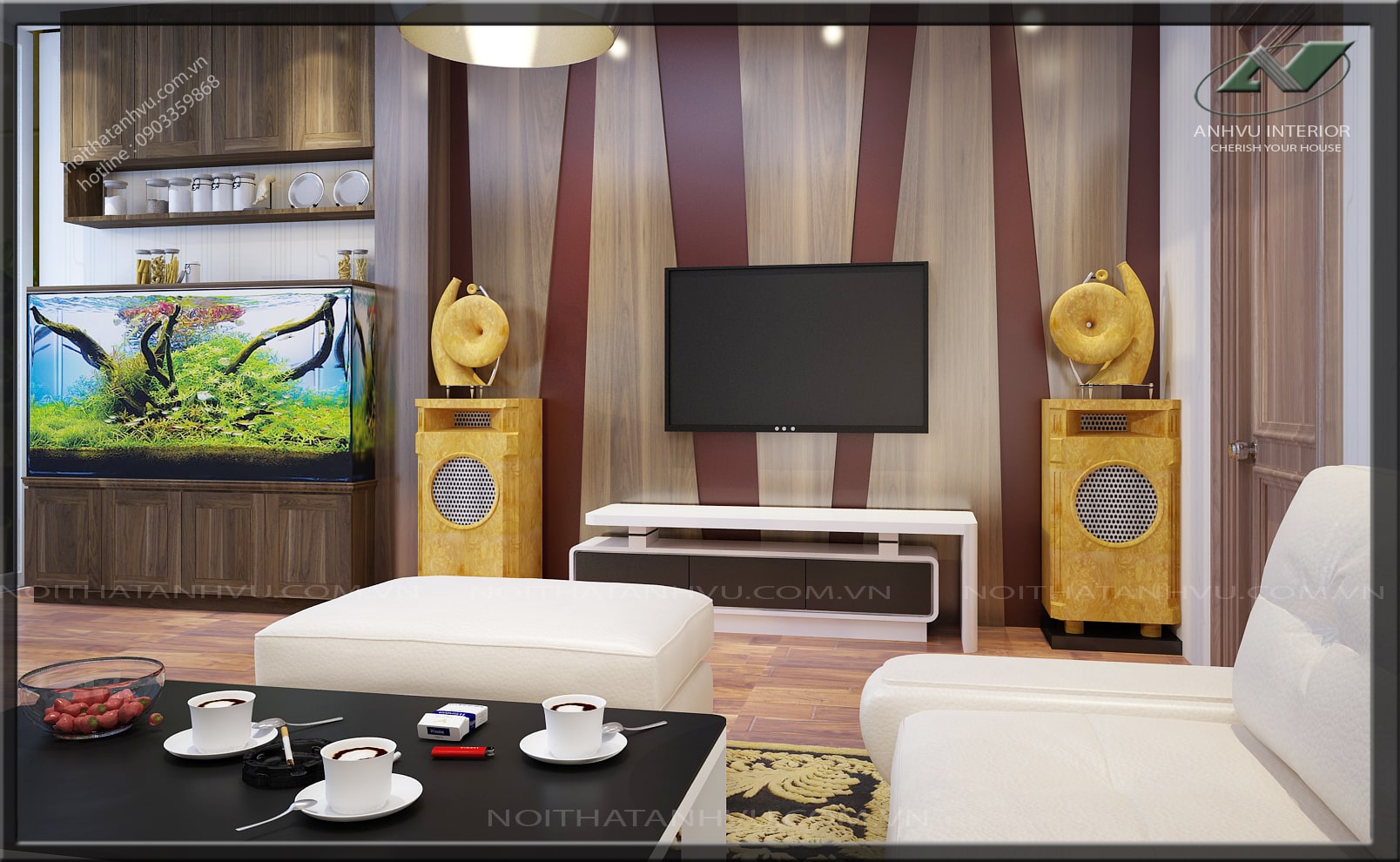 Thiết kế nội thất nhà ở hợp xu hướng cho Mr. Sơn - Hà Nội 4 Thiết kế nội thất nhà ở đẹp, hiện đại - Nội thất Anh Vũ