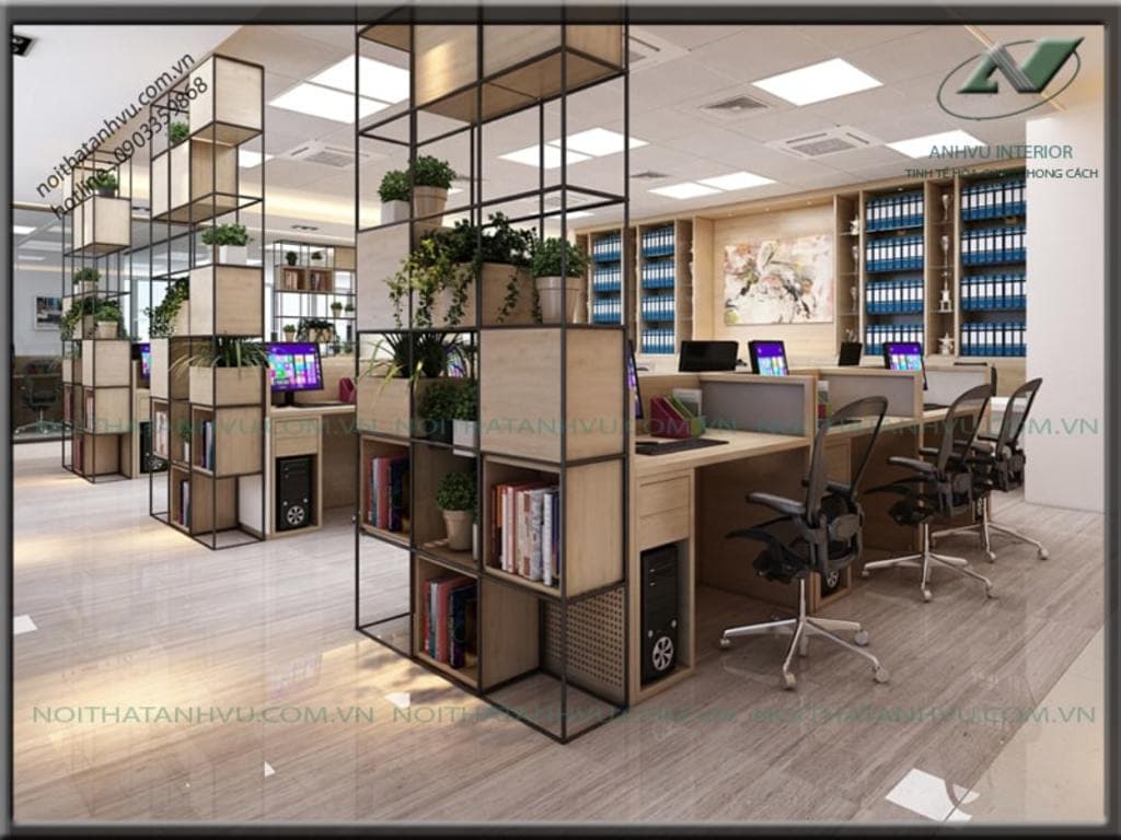 Thiết kế nội thất văn phòng công ty Việt Pháp Thăng Long 4 Thiết kế nội thất văn phòng công ty đẹp - Nội thất Anh Vũ