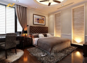 Nội thất phòng ngủ biệt thự tân cổ điển - Nội thất Anh Vũ