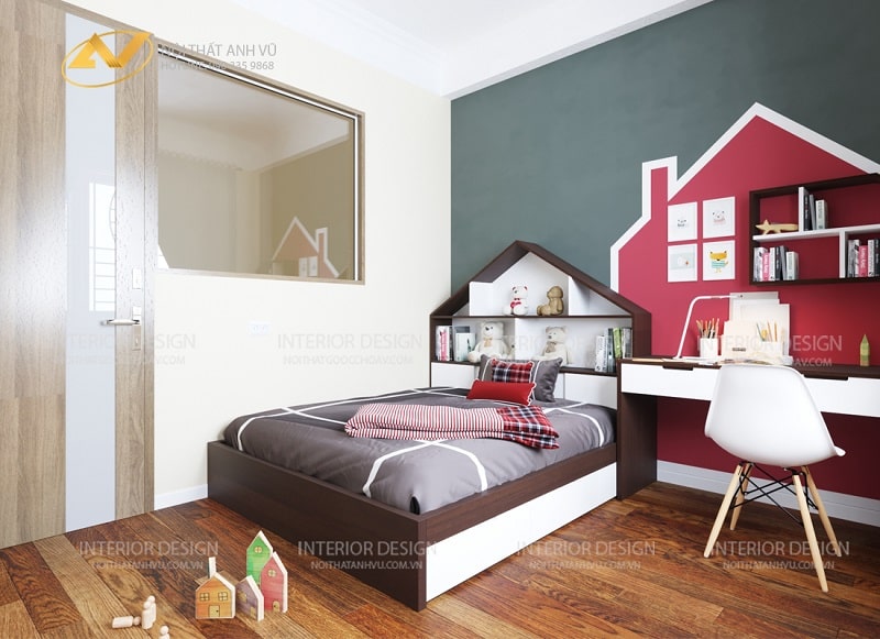 Thiết kế nội thất chung cư 2 phòng ngủ Mr. Ngọc - Sài Đồng 3 Thiết kế nội thất chung cư 2 phòng ngủ đơn giản - Nội thất Anh Vũ