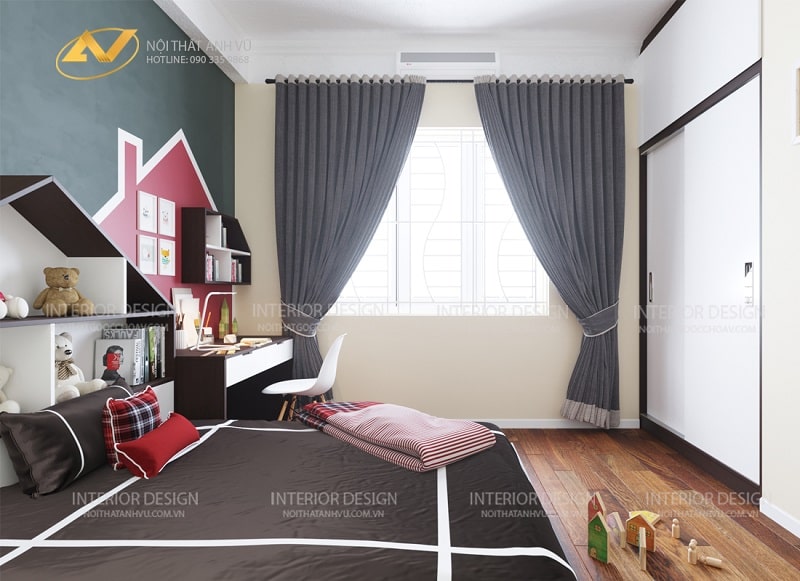 Thiết kế nội thất chung cư 2 phòng ngủ Mr. Ngọc - Sài Đồng 4 Thiết kế nội thất chung cư 2 phòng ngủ đơn giản - Nội thất Anh Vũ