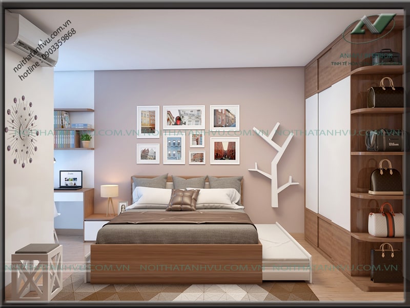 Thiết kế nội thất chung cư sang trọng - Nội thất Anh Vũ