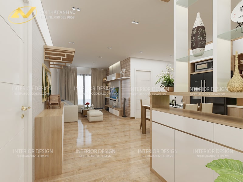 Thiết kế nội thất nhà chung cư Mrs. Huệ - Kim Đồng 2 Thiết kế nội thất nhà chung cư đẹp - Nội thất Anh Vũ