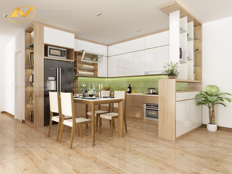 Thiết kế nội thất nhà chung cư Mrs. Huệ - Kim Đồng 3 Thiết kế nội thất nhà chung cư đẹp - Nội thất Anh Vũ