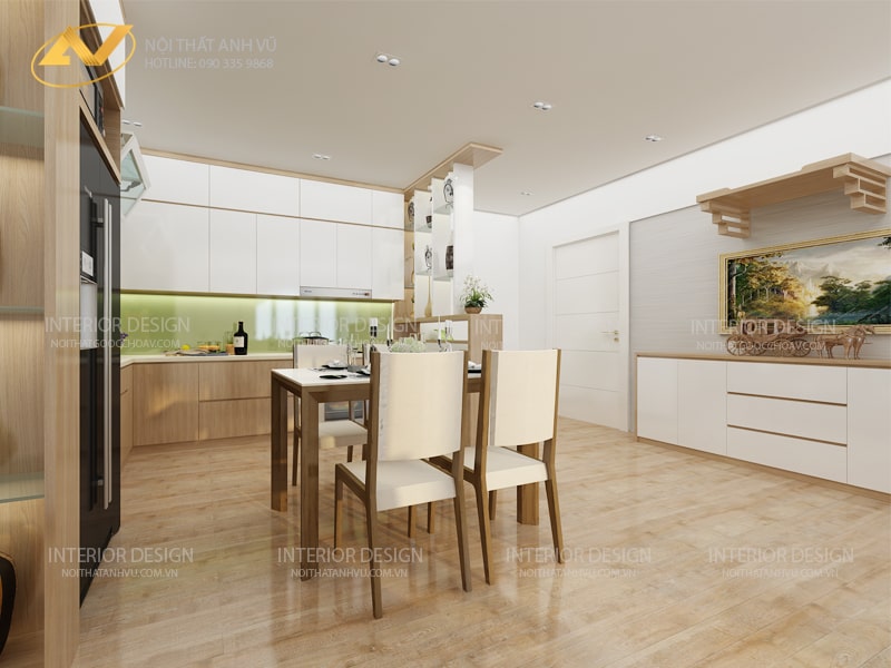Thiết kế nội thất nhà chung cư Mrs. Huệ - Kim Đồng 4 Thiết kế nội thất nhà chung cư đẹp - Nội thất Anh Vũ