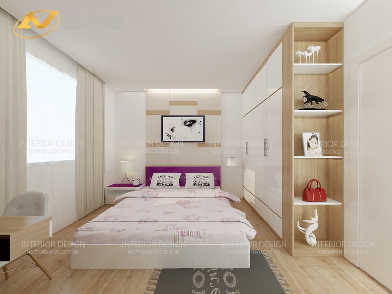 Thiết kế nội thất nhà chung cư Mrs. Huệ - Kim Đồng 5 Thiết kế nội thất nhà chung cư đẹp - Nội thất Anh Vũ