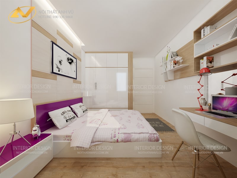 Thiết kế nội thất nhà chung cư Mrs. Huệ - Kim Đồng 6 Thiết kế nội thất nhà chung cư đẹp - Nội thất Anh Vũ