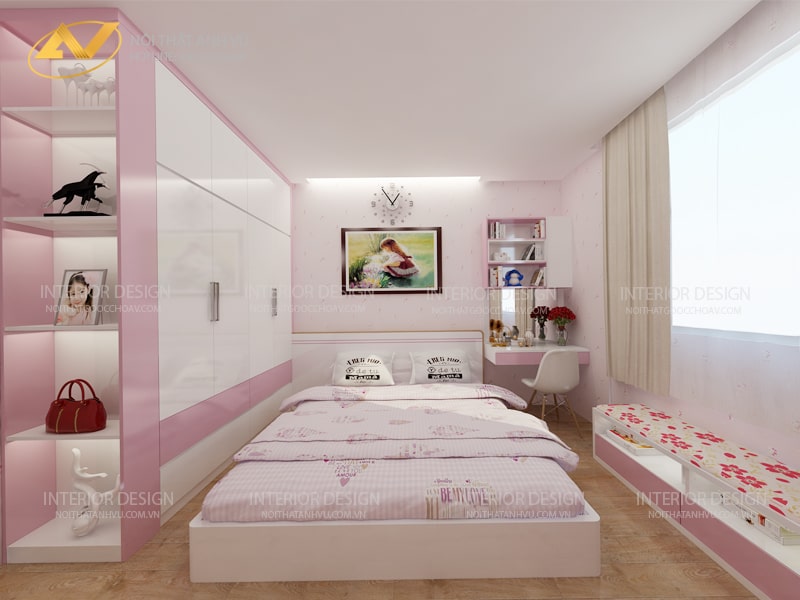 Thiết kế nội thất nhà chung cư Mrs. Huệ - Kim Đồng 7 Thiết kế nội thất nhà chung cư đẹp - Nội thất Anh Vũ