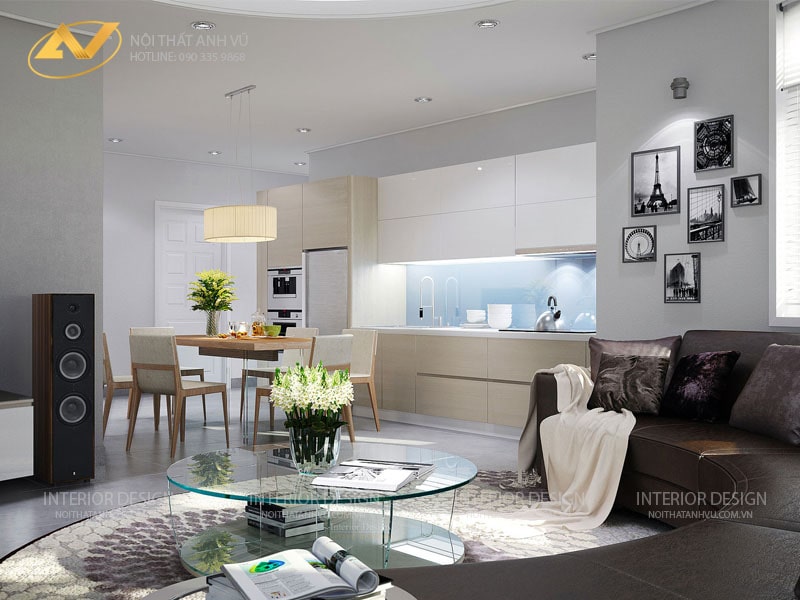 Thiết kế thi công nội thất chung cư Mrs. Ngân - Sky Park Residences 2 Thi công nội thất chung cư Sky Park Residences - Nội thất Anh Vũ