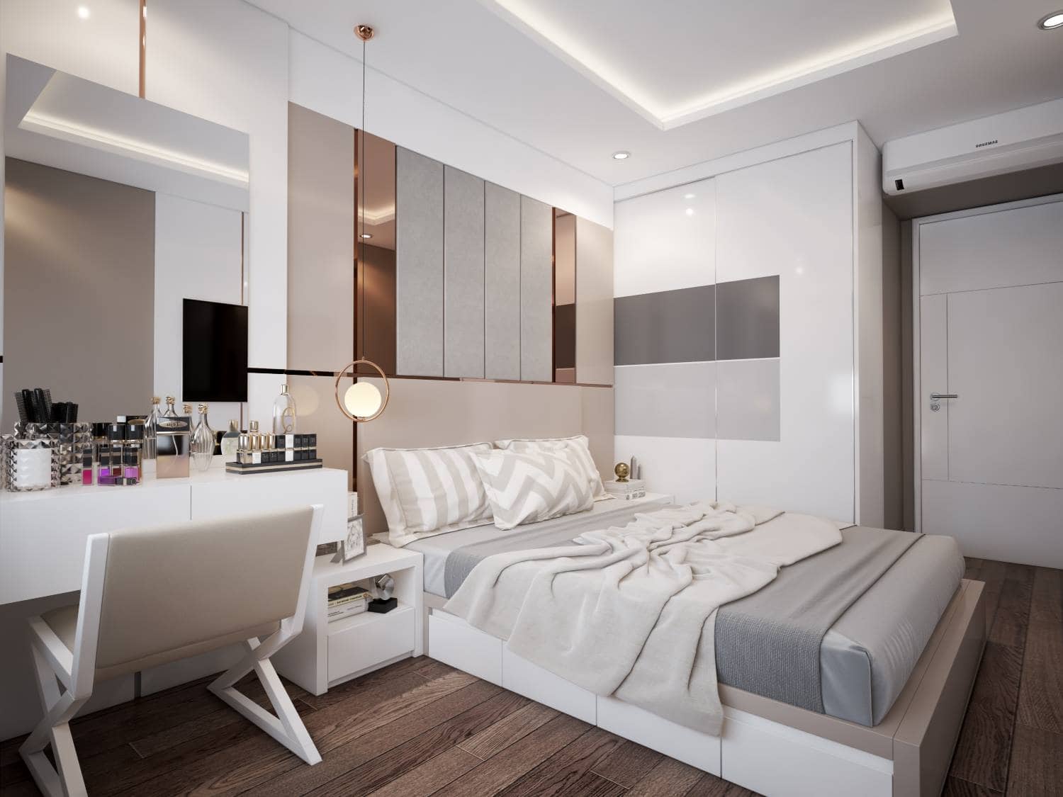 Không để cửa phòng ngủ phản chiếu vào gương Không để cửa phòng ngủ phản chiếu vào gương