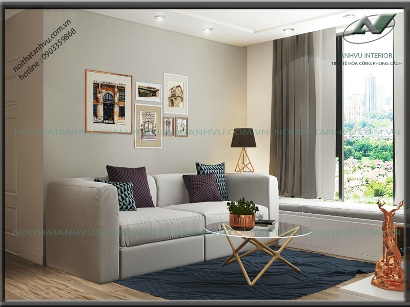 Thi công nội thất nhà chung cư chị Chúc - Nội thất Anh Vũ