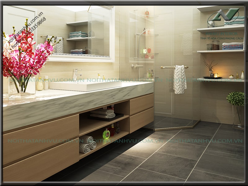 Thi công nội thất nhà chung cư chị Chúc - Nội thất Anh Vũ
