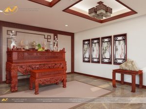 Thiết kế nội thất phòng thờ đẹp - Nội thất Anh Vũ