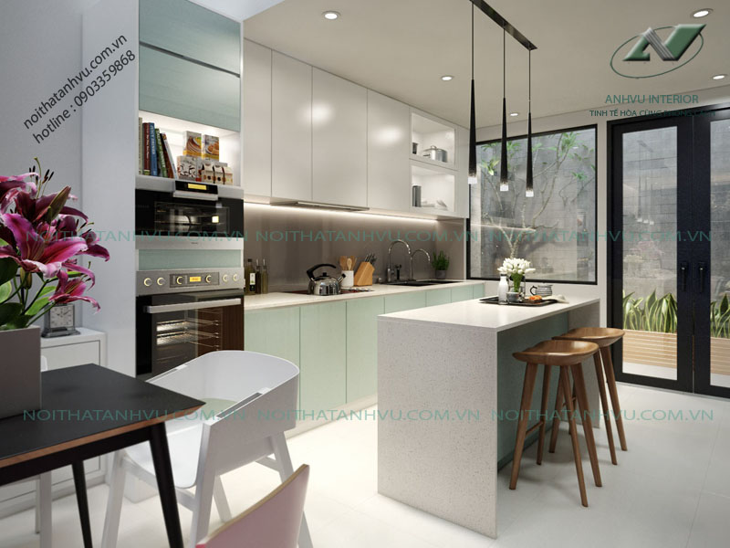 Thiết kế nội thất nhà đẹp diện tích nhỏ Mr. Tùng - Sài Đồng 5 Nội thất nhà đẹp diện tích nhỏ - Nội thất Anh Vũ