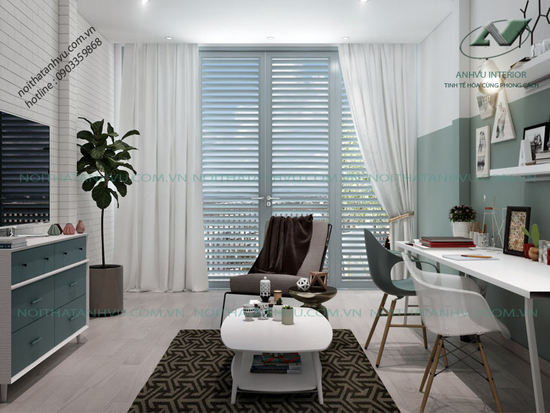 Thiết kế nội thất nhà đẹp diện tích nhỏ Mr. Tùng - Sài Đồng 8 Nội thất nhà đẹp diện tích nhỏ - Nội thất Anh Vũ