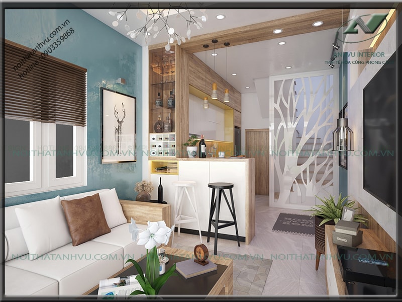 Thiết kế nội thất nhà nhỏ đẹp - Nội thất Anh Vũ