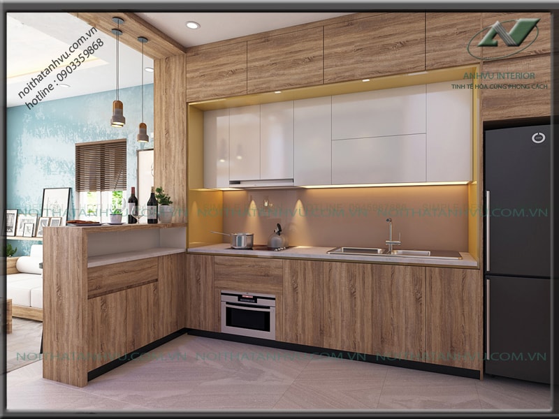Thiết kế nội thất nhà nhỏ đẹp - Nội thất Anh Vũ