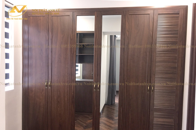 Thi công nội thất biệt thự gỗ óc chó tại Vinhome Riverside Mr Huy - Nội Thất Anh Vũ