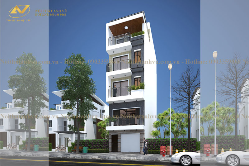 Thiết kế nội thất nhà phố sang trọng Mr. Duy - Long Biên 1 Thiết kế nội thất nhà phố sang trọng - Nôi thất Anh Vũ