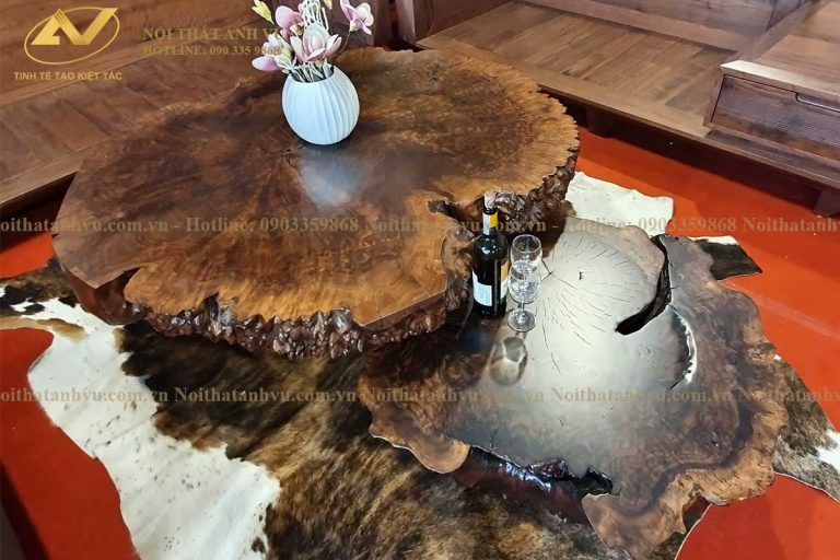 Bàn trà gỗ óc chó: Nội thất cho không gian hoàn hảo 27 Bàn trà gỗ óc chó cao cấp - Nội thất Anh Vũ