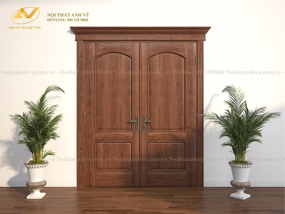 cửa gỗ óc chó cao cấp hàng FAS - Nội thất Anh Vũ