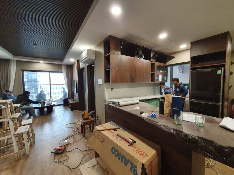 Thi công cải tạo nội thất chung cư nhà anh Phước 14