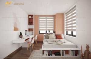 Thiết kế nội thất chung cư phòng ngủ Mrs Nguyên - Long Biên 1