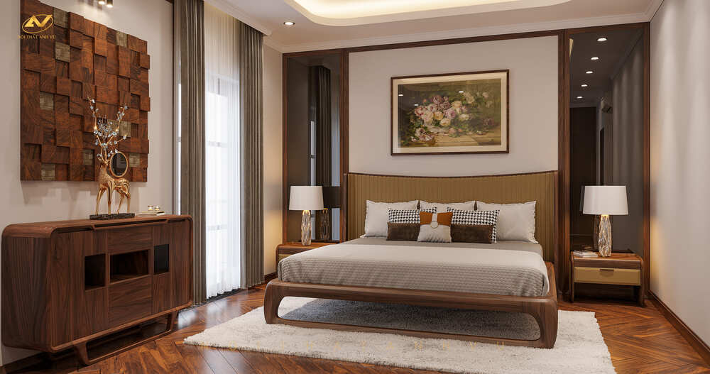 Giường ngủ gỗ óc chó: Tinh tế trong từng giấc ngủ 7