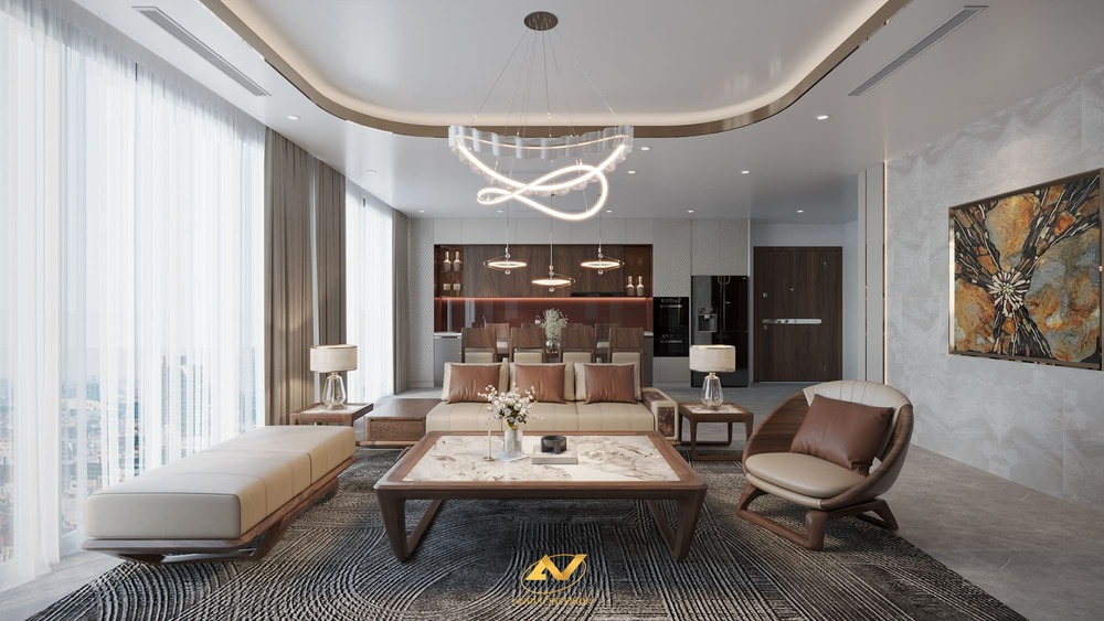 Bàn trà gỗ óc chó: Nội thất cho không gian hoàn hảo 8 Bộ sofa gỗ óc chó bọc da phòng khách chung cư