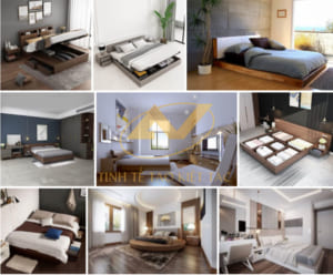 thiết kế Phòng ngủ giường bệt