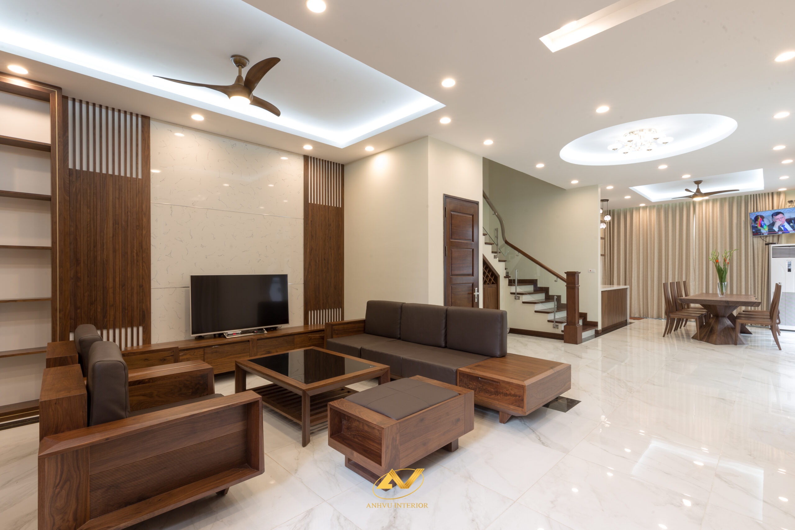 Thi công nội thất biệt thự hiện đại Mr. Hoàng – Vinhome Riverside 1 Thi công nội thất biệt thự