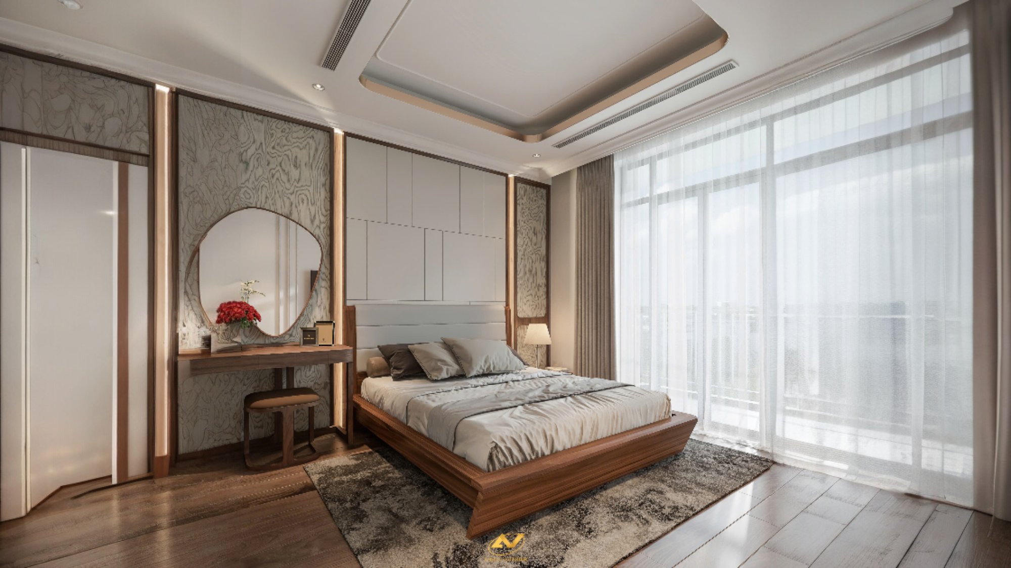 Giường ngủ gỗ óc chó: Tinh tế trong từng giấc ngủ 8