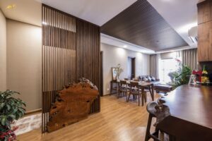 THI CÔNG NỘI THẤT CHUNG CƯ GỖ ÓC CHÓ CAO CẤP TRỌN GÓI 15